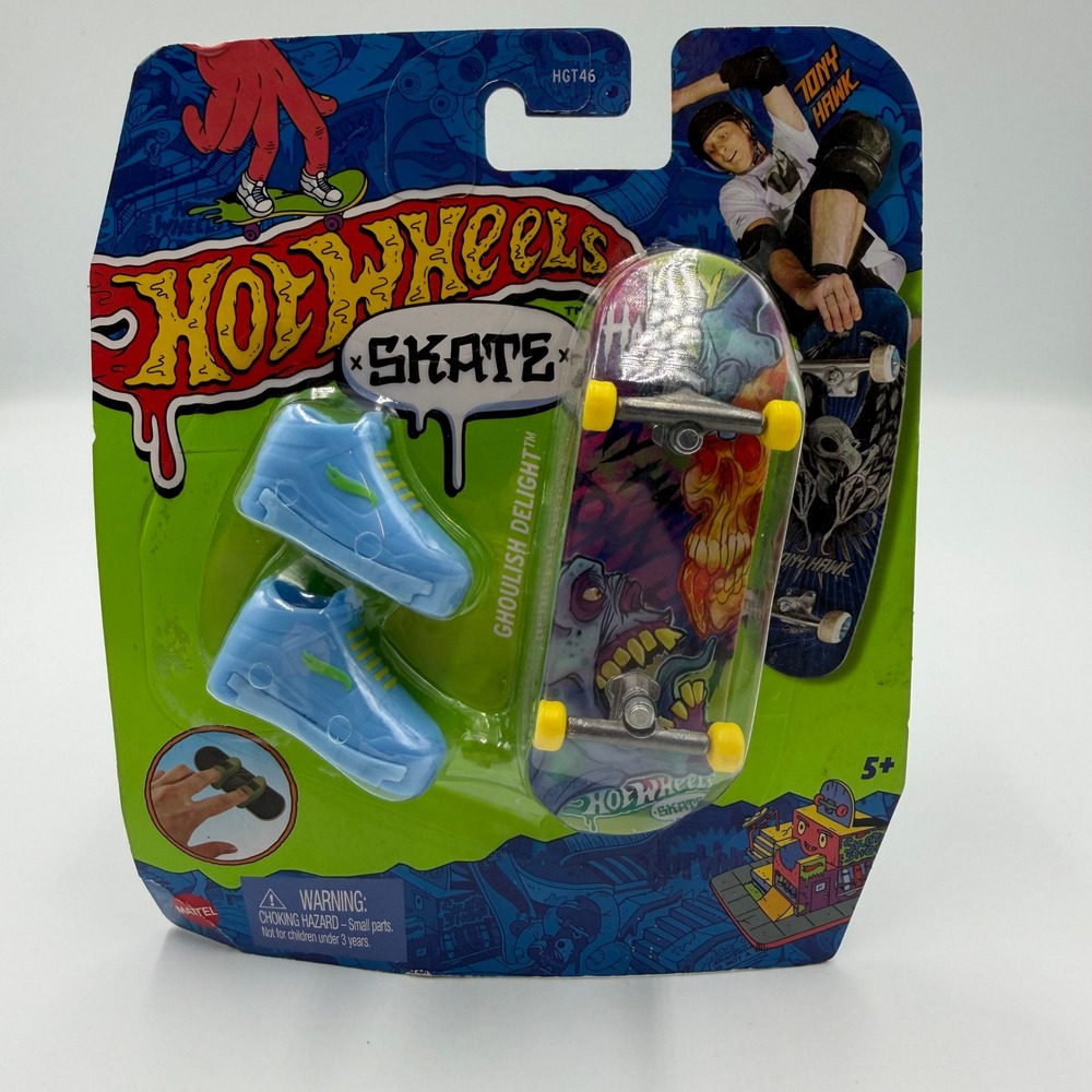 Hot Wheels Skate Tony Hawk‎ Ghoulish Delight Fingerboard Blue Shoes HGT46 NEW